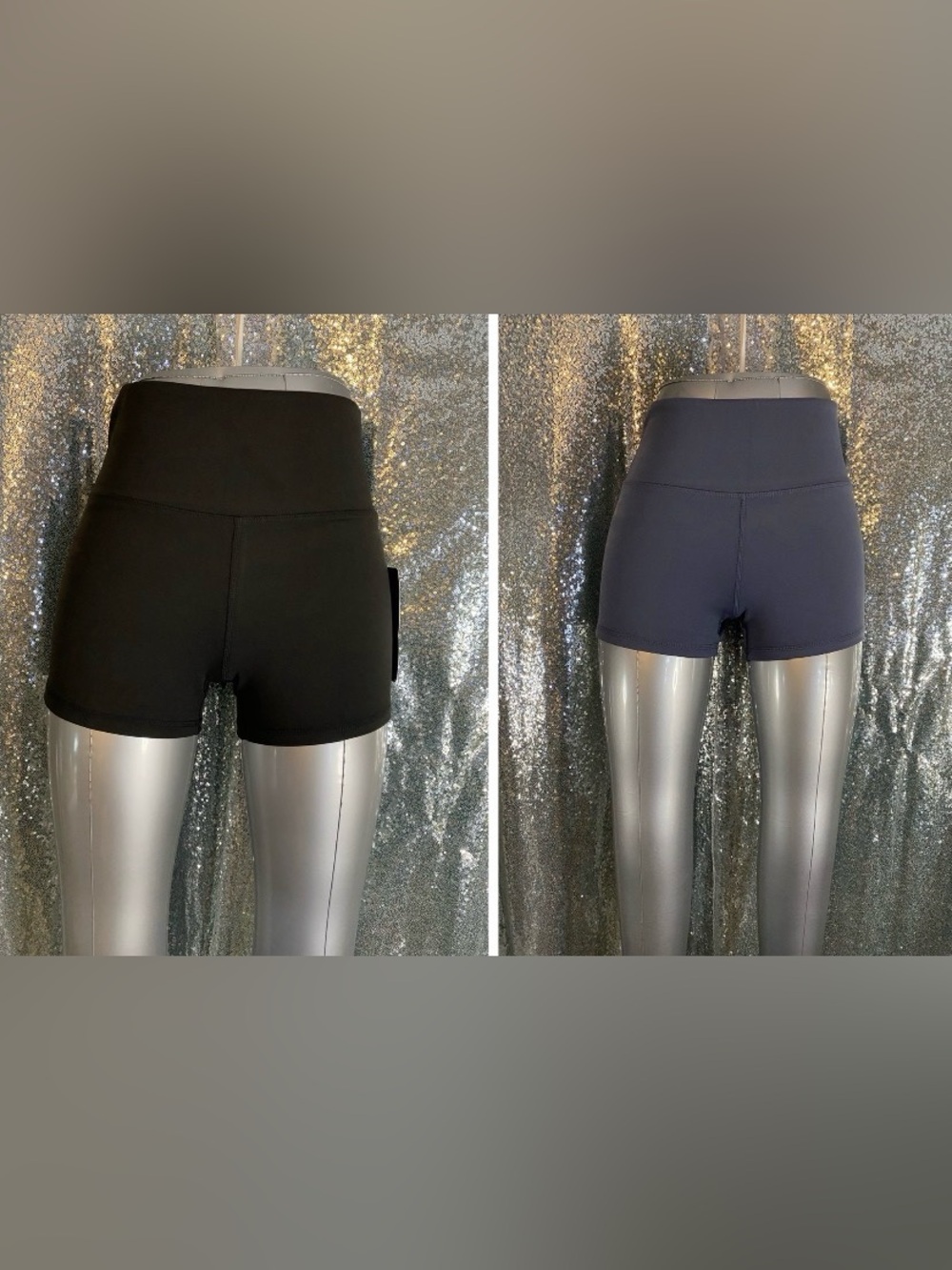 Olive Avenue 2-Pack High Waist Active Shorts Black Gray M NWT